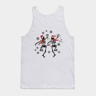 Dancing Christmas Skeleton Tank Top